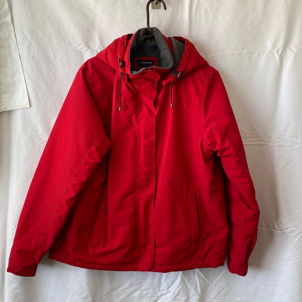 Land’s End red jacket